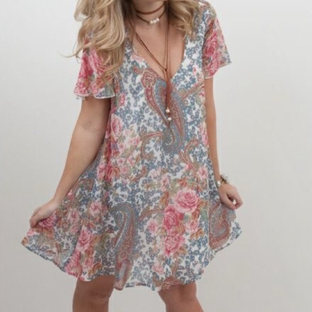 Show Me Your MuMu Kylie Mini Dress in Grey Gardens